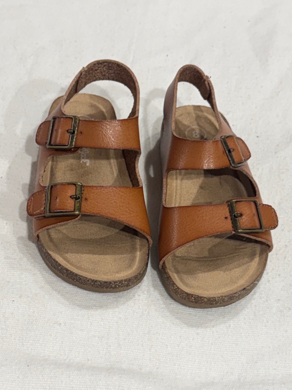 Cat & Jack Reagan Footbed Sandals - Kids Brown, Double-Buckle/Velcro